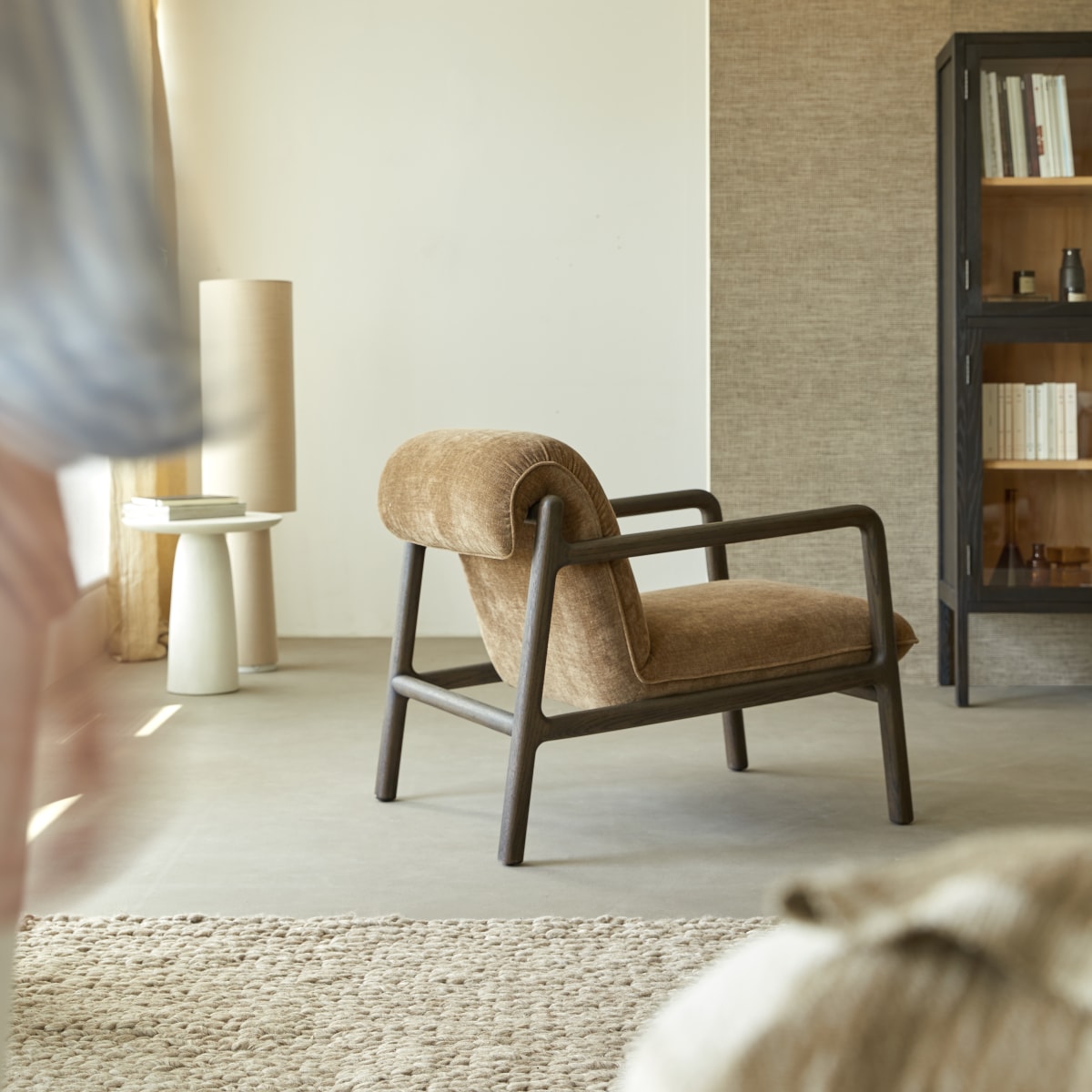Fauteuil en Tissu, EMMA marron, TIKAMOON