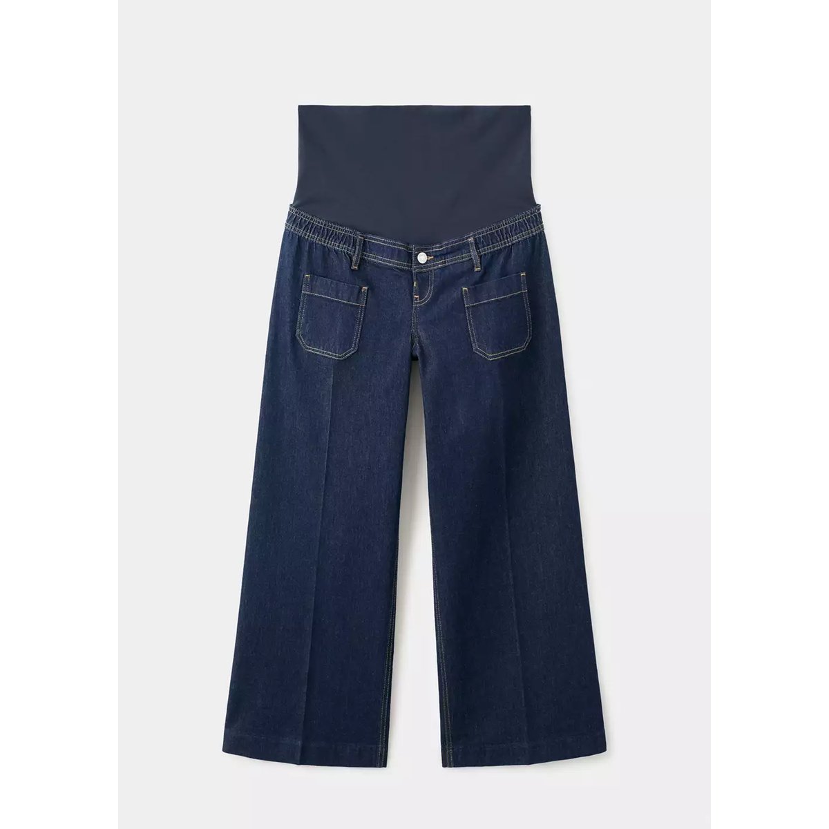 Jean de grossesse wide leg avec poches bleu, MANGO