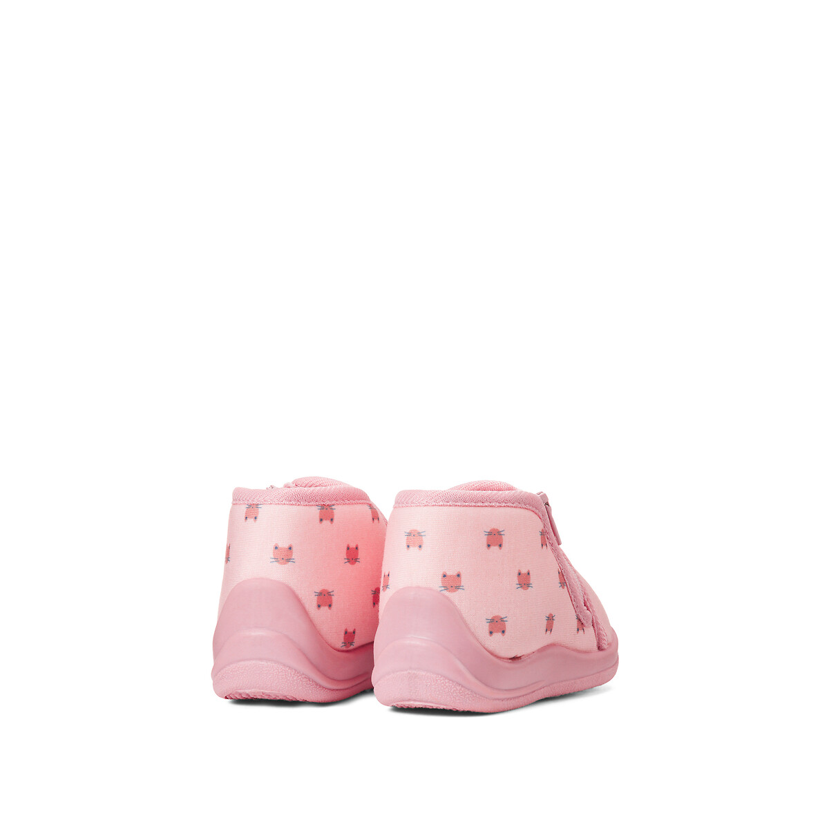 Chaussons zippés imprimé chat rose, LA REDOUTE COLLECTIONS