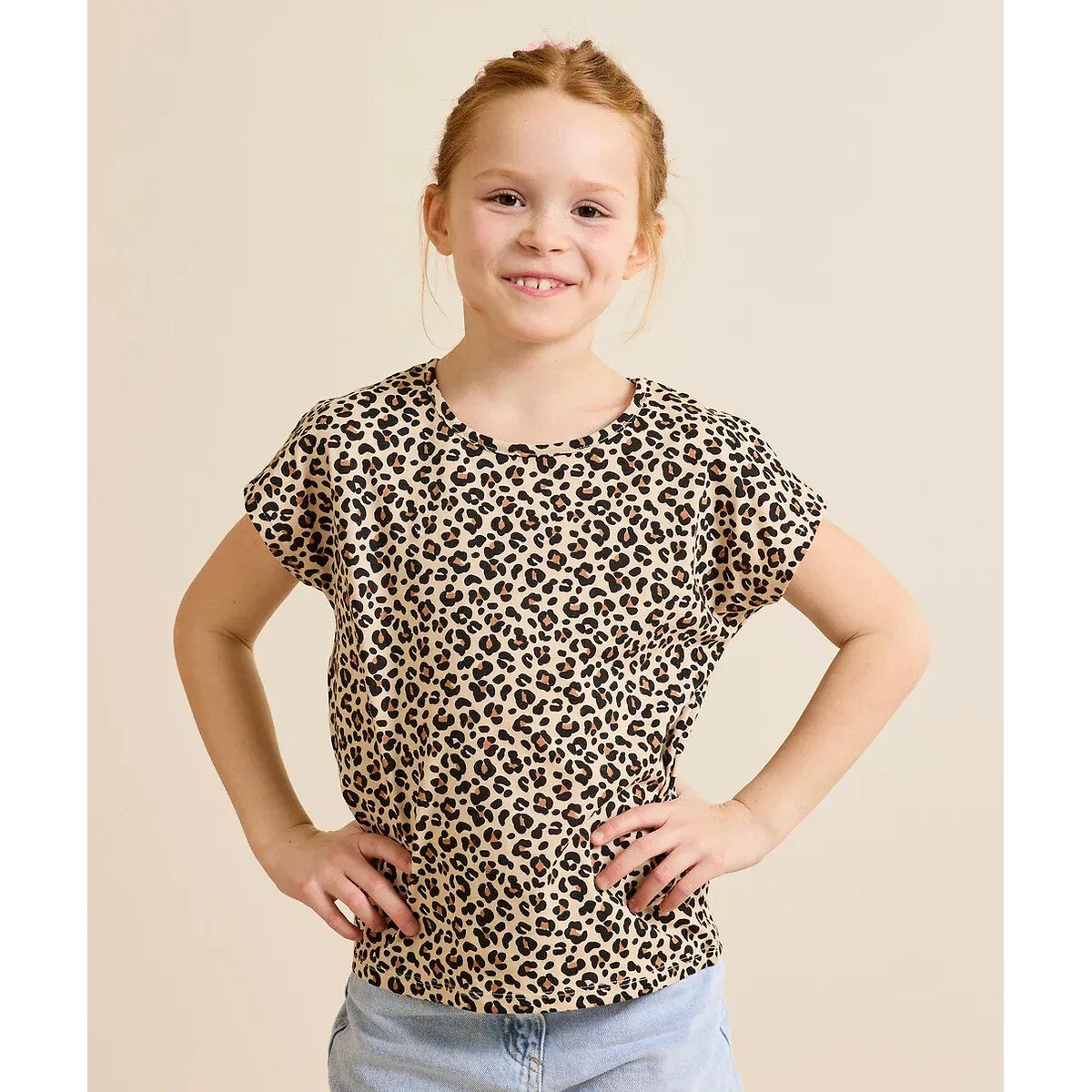 T-Shirt mit Pailletten-Motiv leopardenmuster, TAPE A L'OEIL