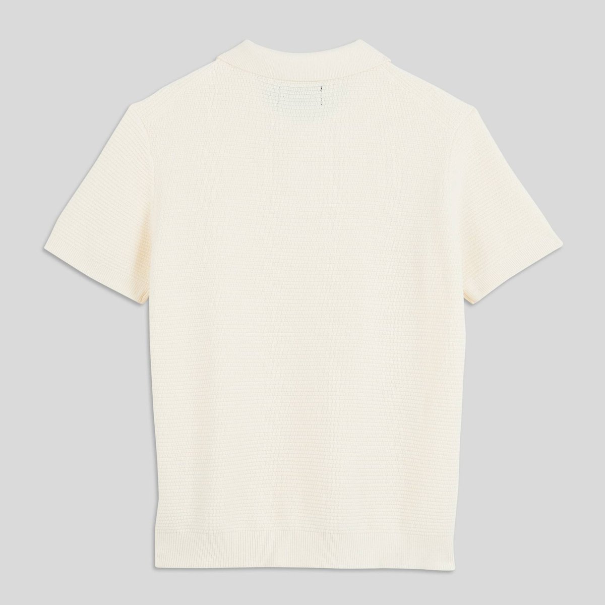 Polo maille manches courtes uni naturel, MONOPRIX