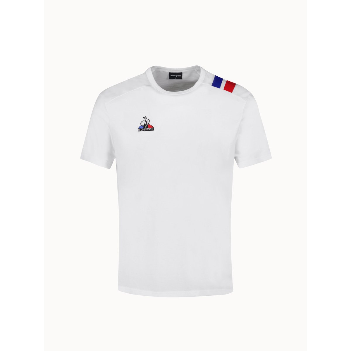 T-shirt avec détails tricolores Teamsport new optical white, LE COQ SPORTIF