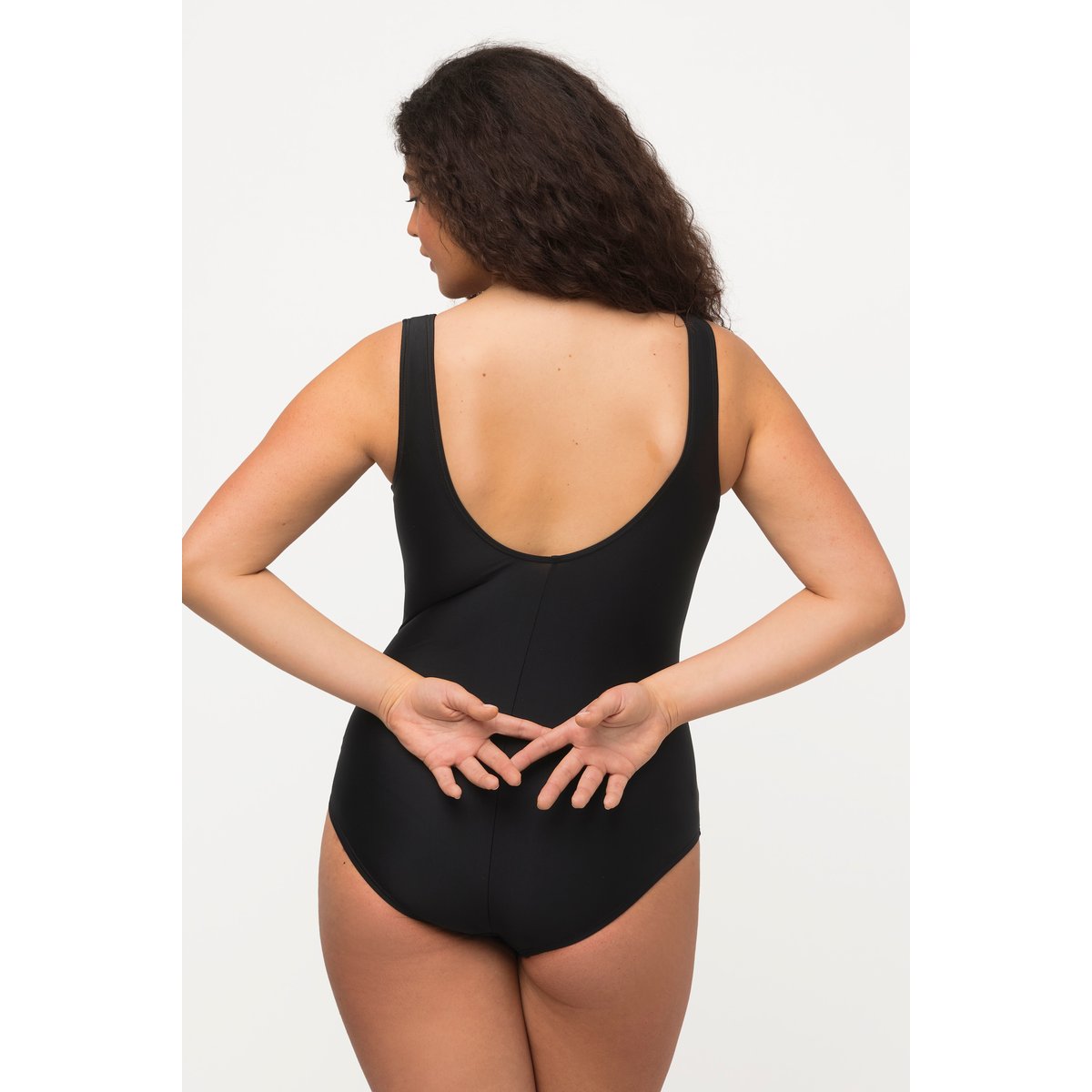 Maillot de bain, passepoils noir, ULLA POPKEN