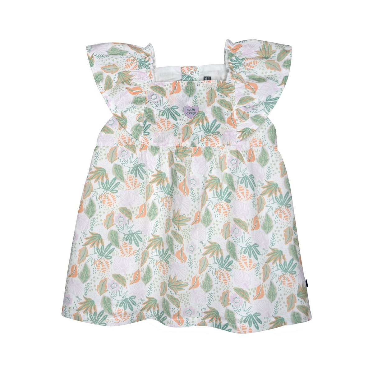 Robe bretelle nanou blanc, SUCRE D'ORGE