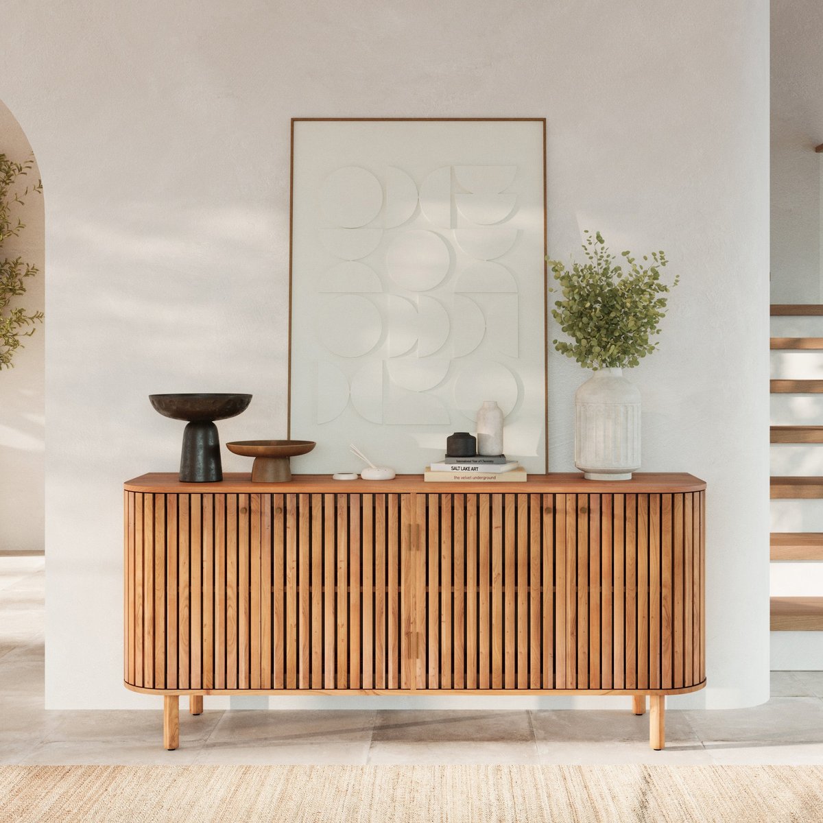 Buffet en bois d'acacia - PAOLA naturel, MAISON PAVANE