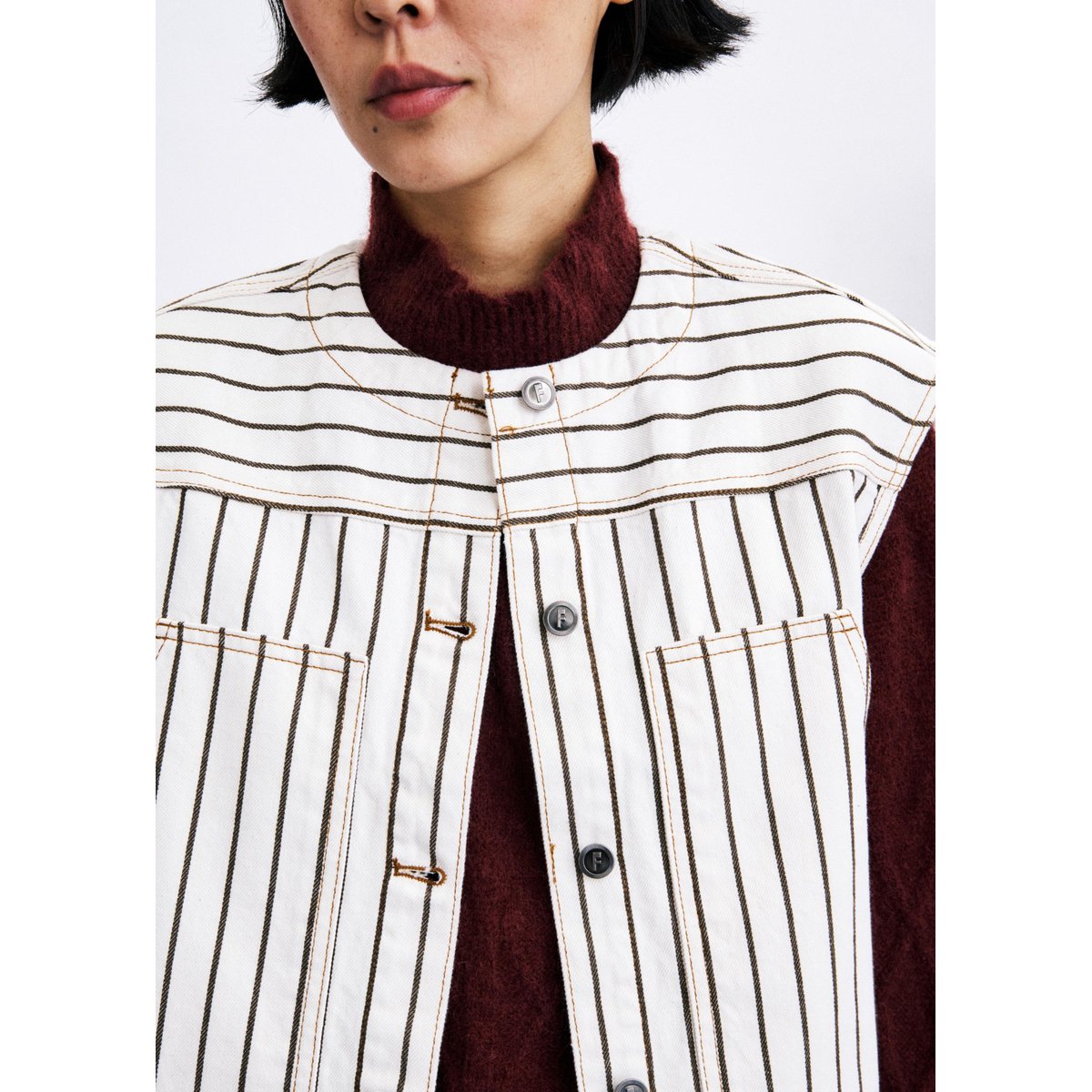 Gilet Kenwood en coton KENWOOD beige crème, FRNCH