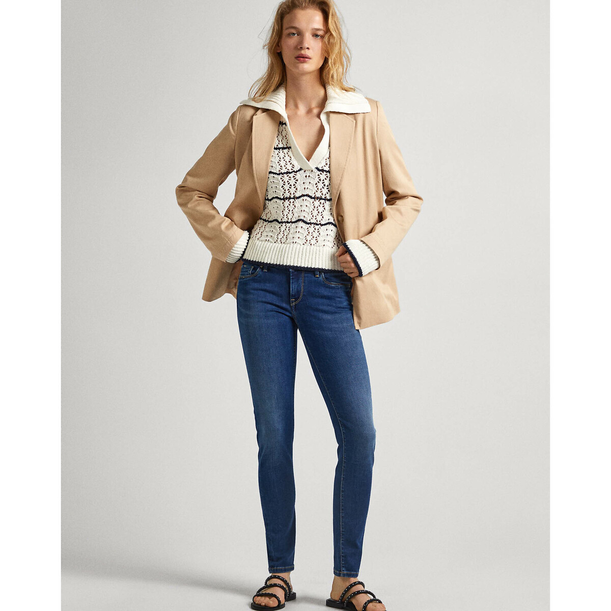Jean skinny taille basse SOHO medium blue, PEPE JEANS
