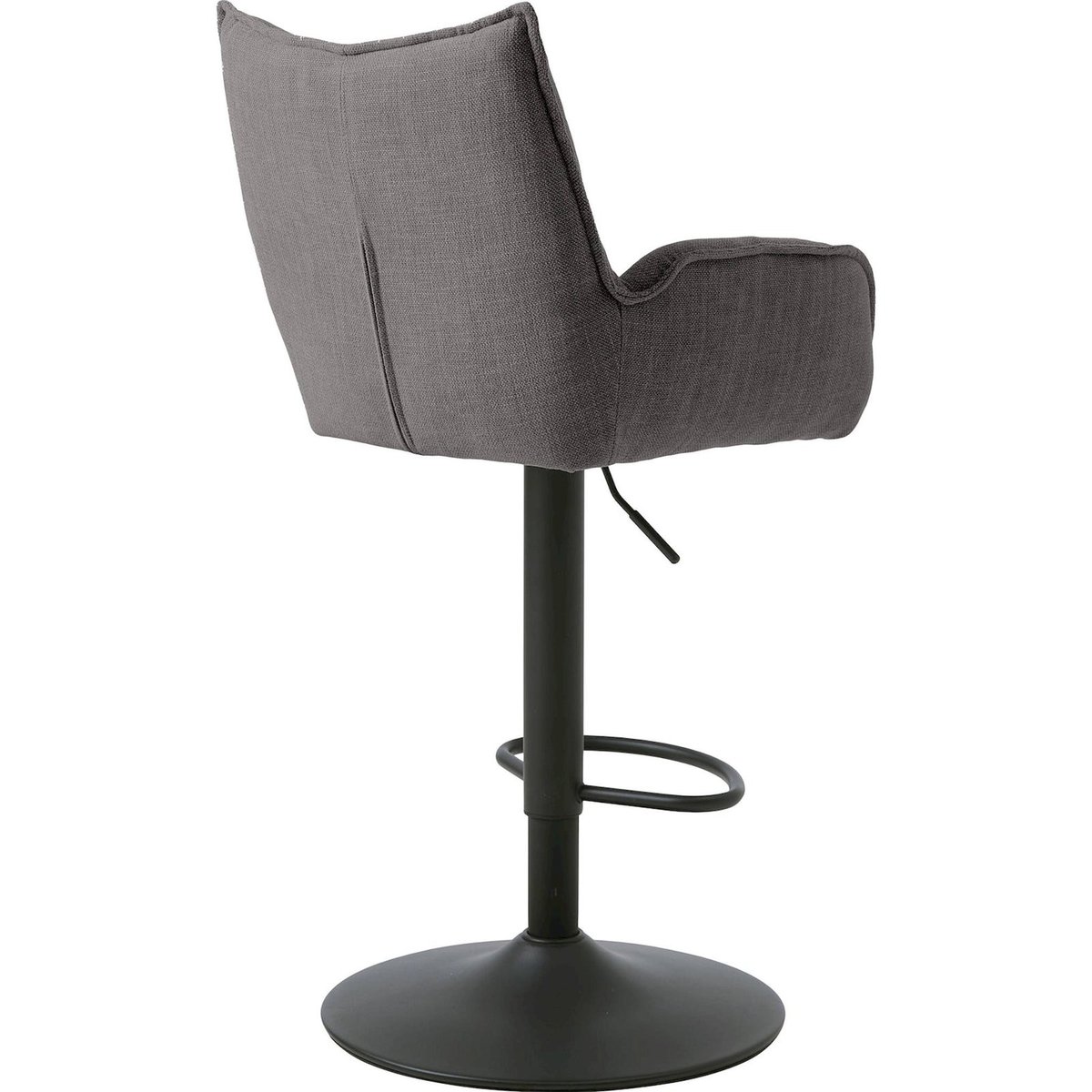 Tabouret de bar rembourré réglable MARILLA gris chiné, RECOLLECTION
