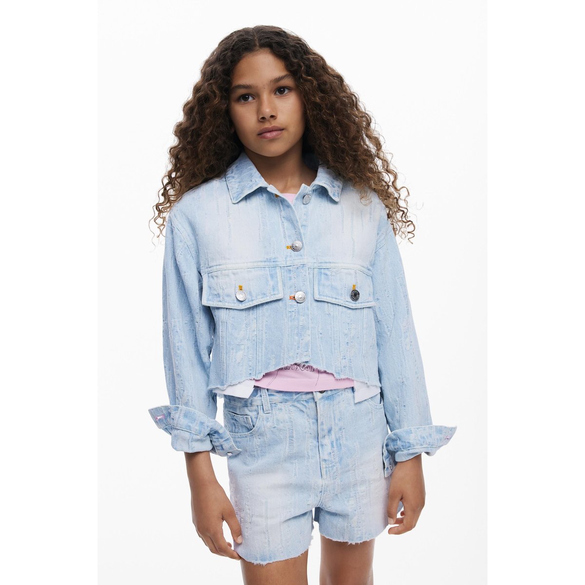 Veste en denim trucker bleu, DESIGUAL