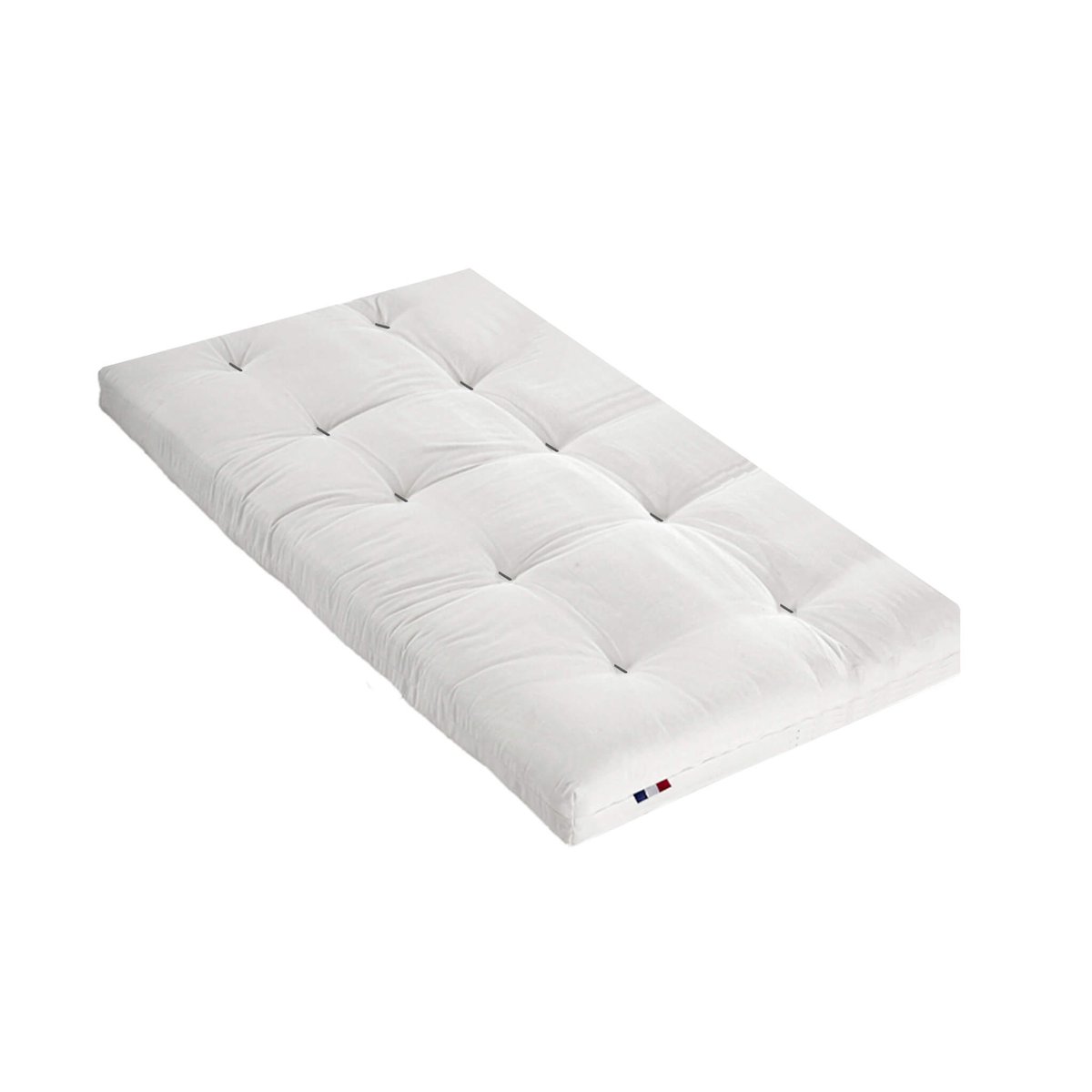 Futon coton + mousse mémoire anti-taches ecru, TERRE DE NUIT