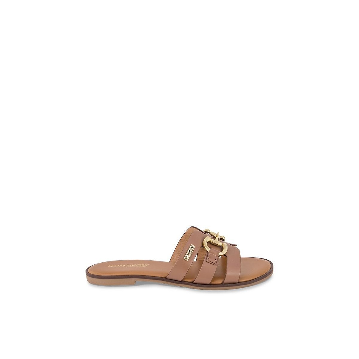 Mules en cuir Hamia marron clair, LES TROPEZIENNES PAR M.BELARBI