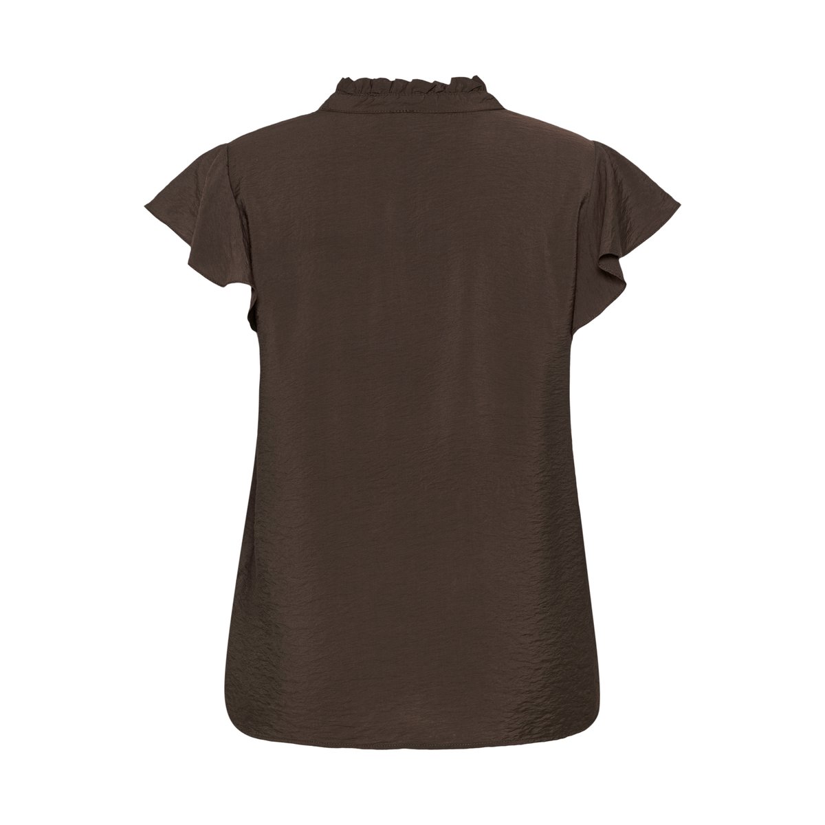 Blouse à manches courtes marron chocolate brown, KAFFE CURVE