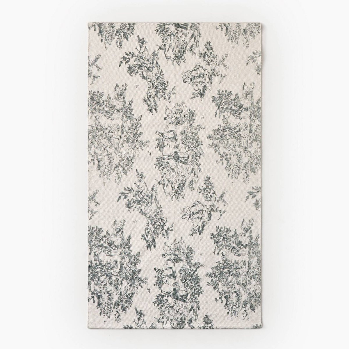 Tapis imprimé, 100% coton vert anglais, MONOPRIX
