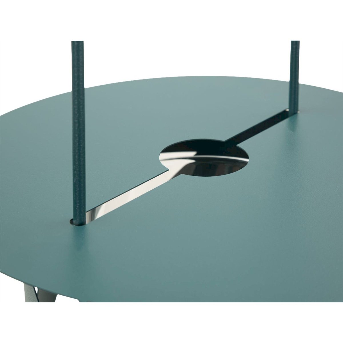 Lanterne en métal et verre motif torsadé bleu pétrole, RECOLLECTION