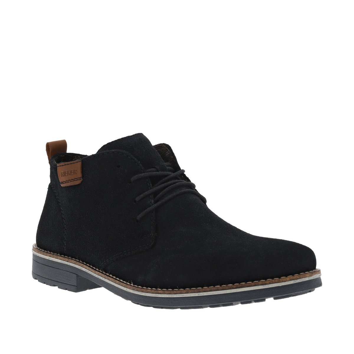 Bottines cuir nubuck bleu, RIEKER