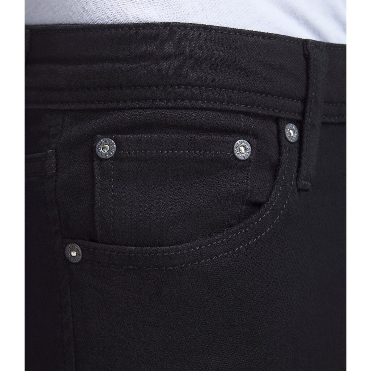 Jean slim, stretch, Glenn noir, JACK & JONES