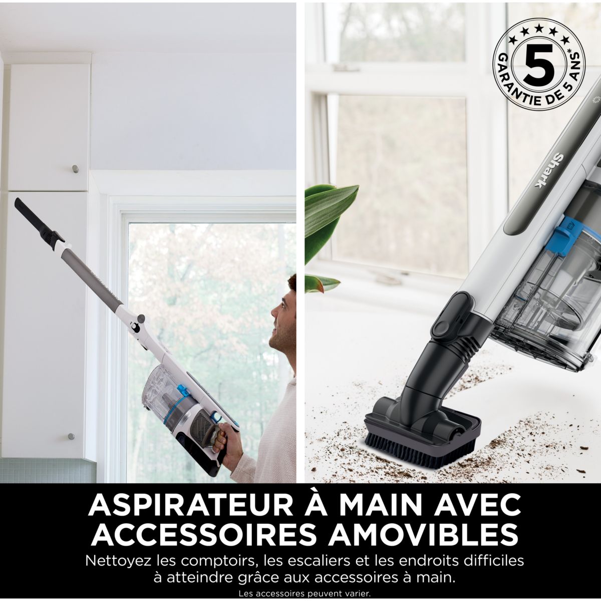 Aspirateur balai IZ380EUT PowerPro Pet avec brosse motorisée pour poils d’animaux couleur unique, SHARK