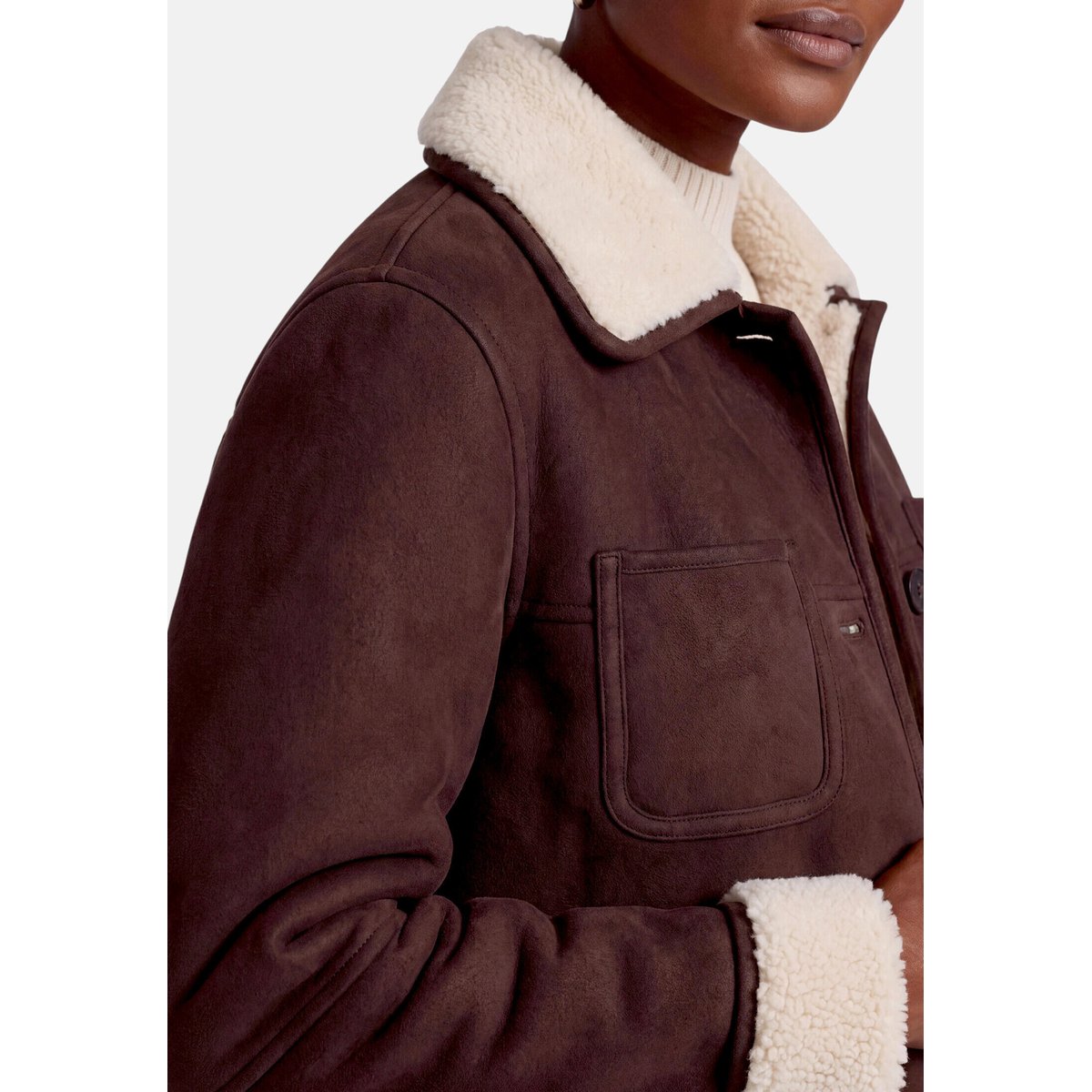 Veste casual à poches plaquées patch brown/beige, ZERO
