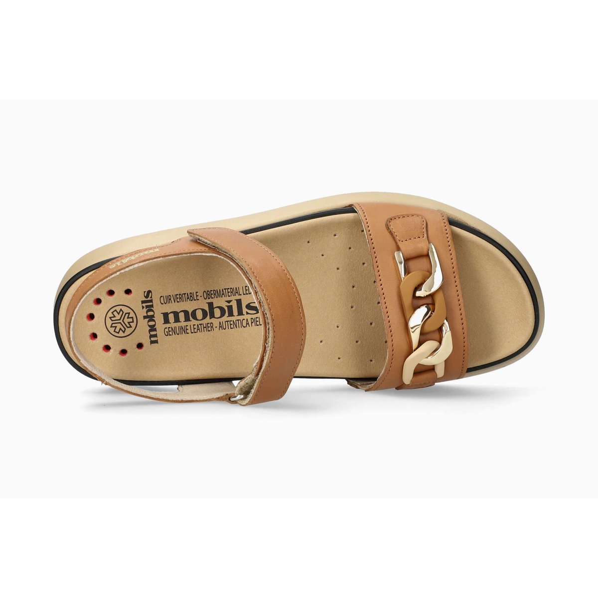 Sandales en cuir FLAVY marron brandy p5147103, MEPHISTO