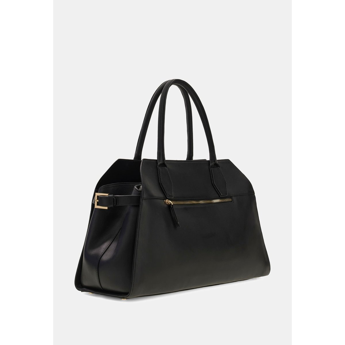 Sac À Main En Cuir Véritable Liza noir, GUESS