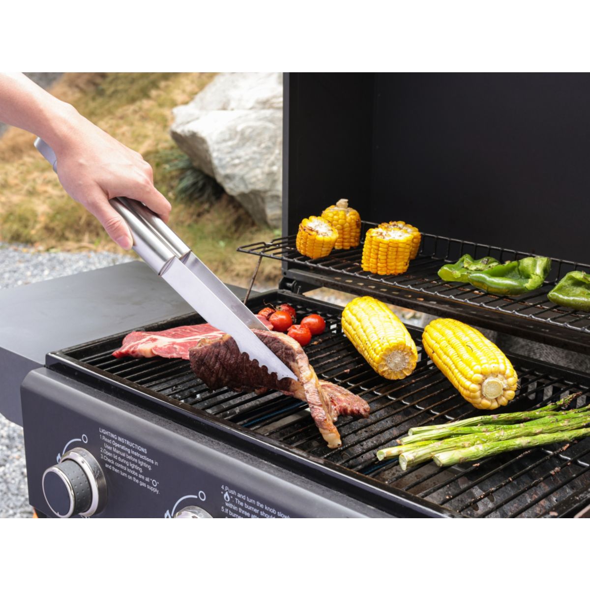 Pince Pince inox barbecue couleur unique, ESSENTIEL B