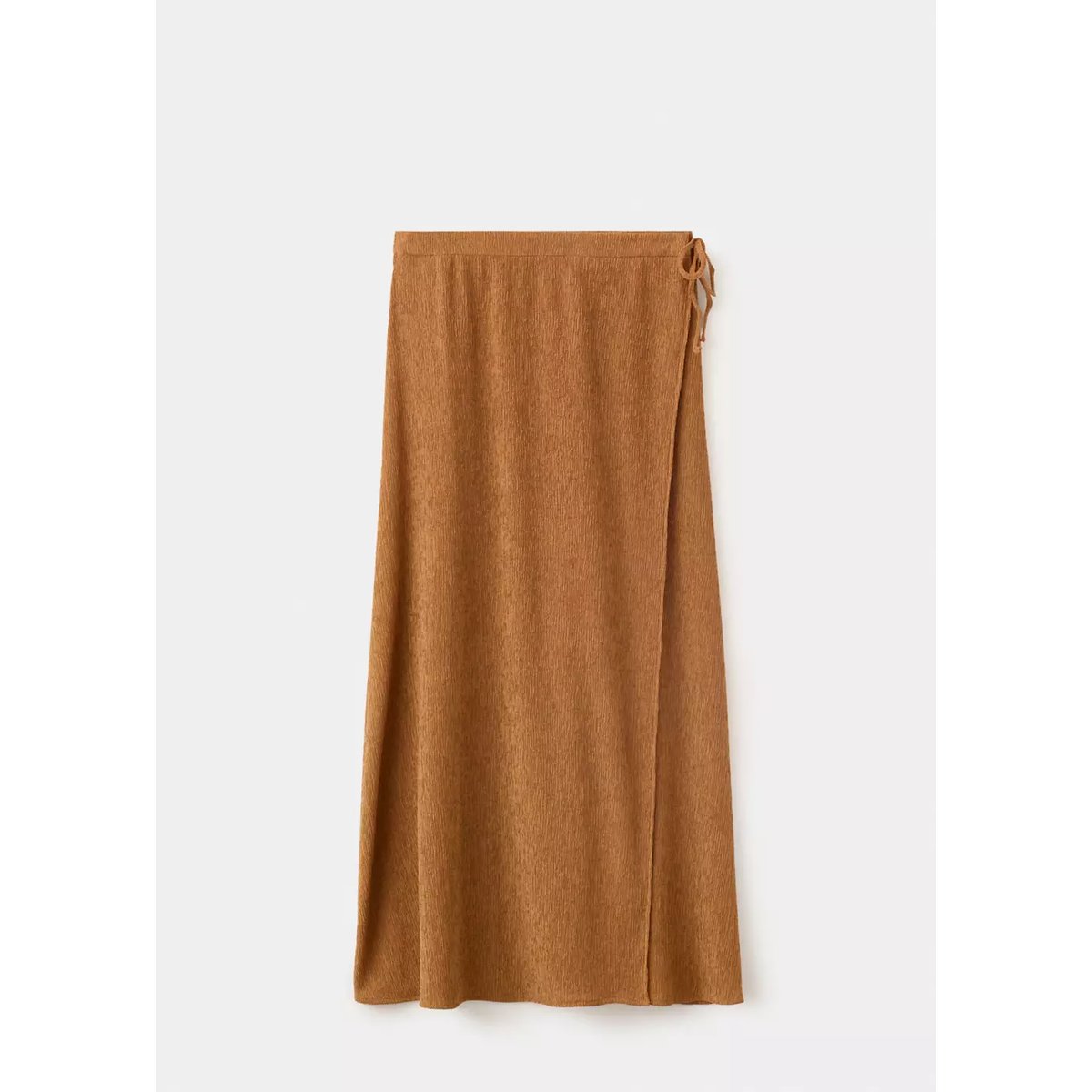 Jupe portefeuille fluide orange brûlé, MANGO TEEN