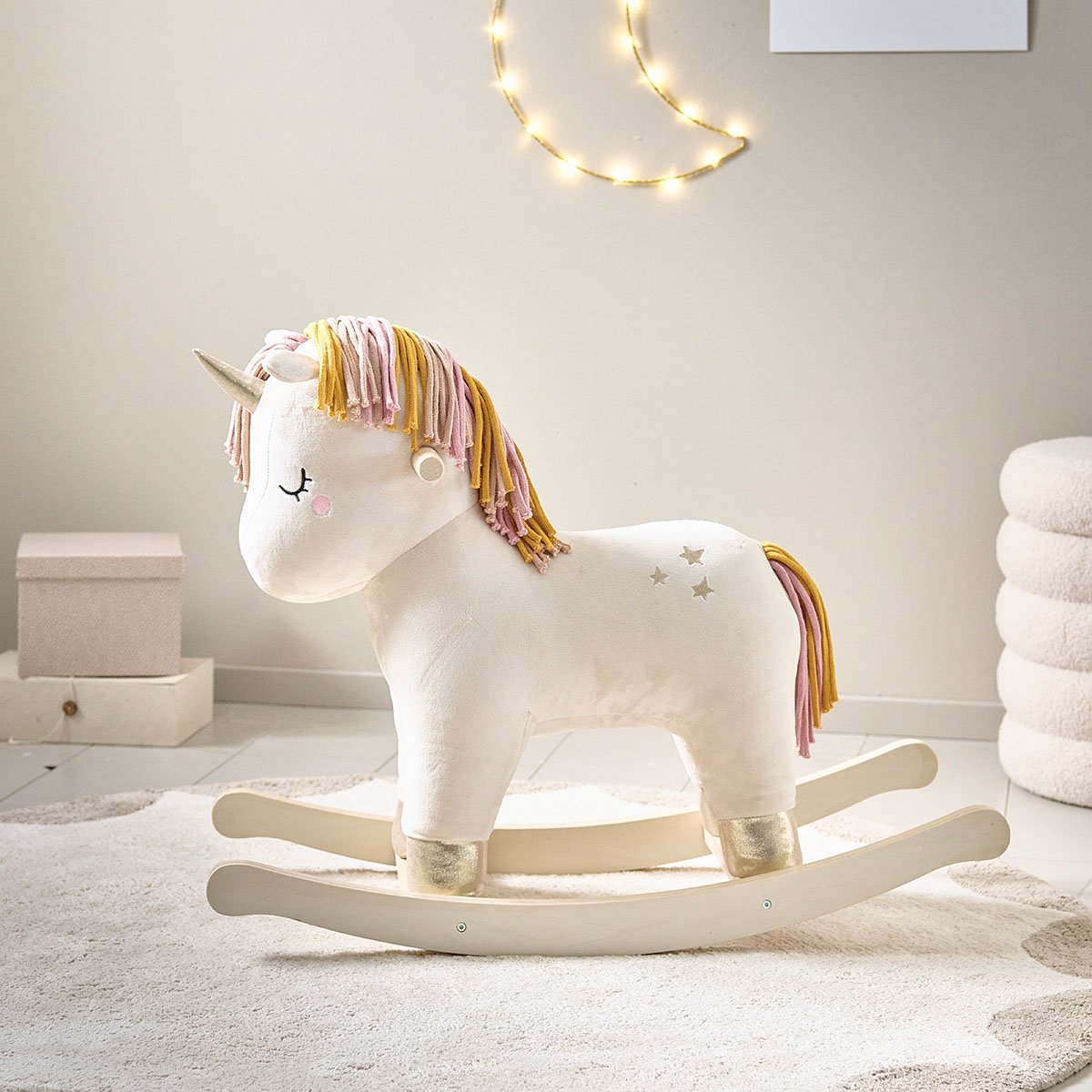 Cheval à bascule lara beige, PETITE AMELIE
