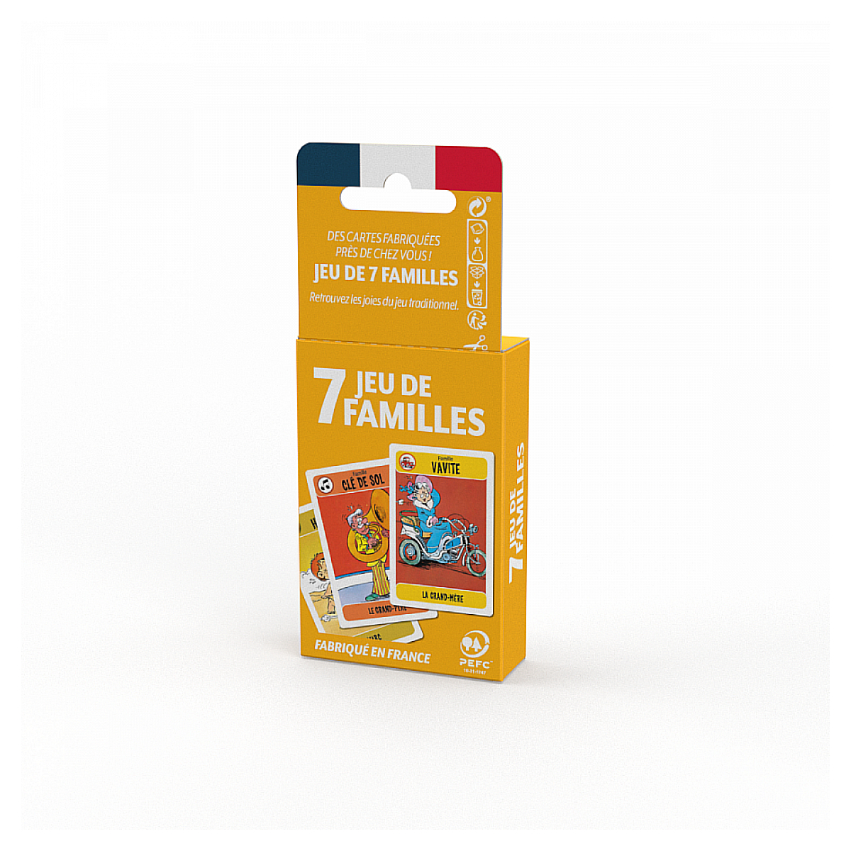 jeu de 7 familles classique -marc et julie couleur unique, CARTAMUNDI