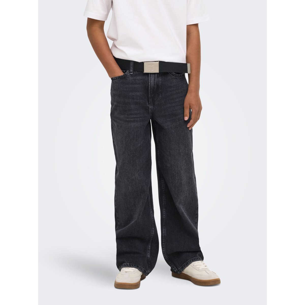 Jean À Jambe Large washed black, ONLY & SONS JUNIOR
