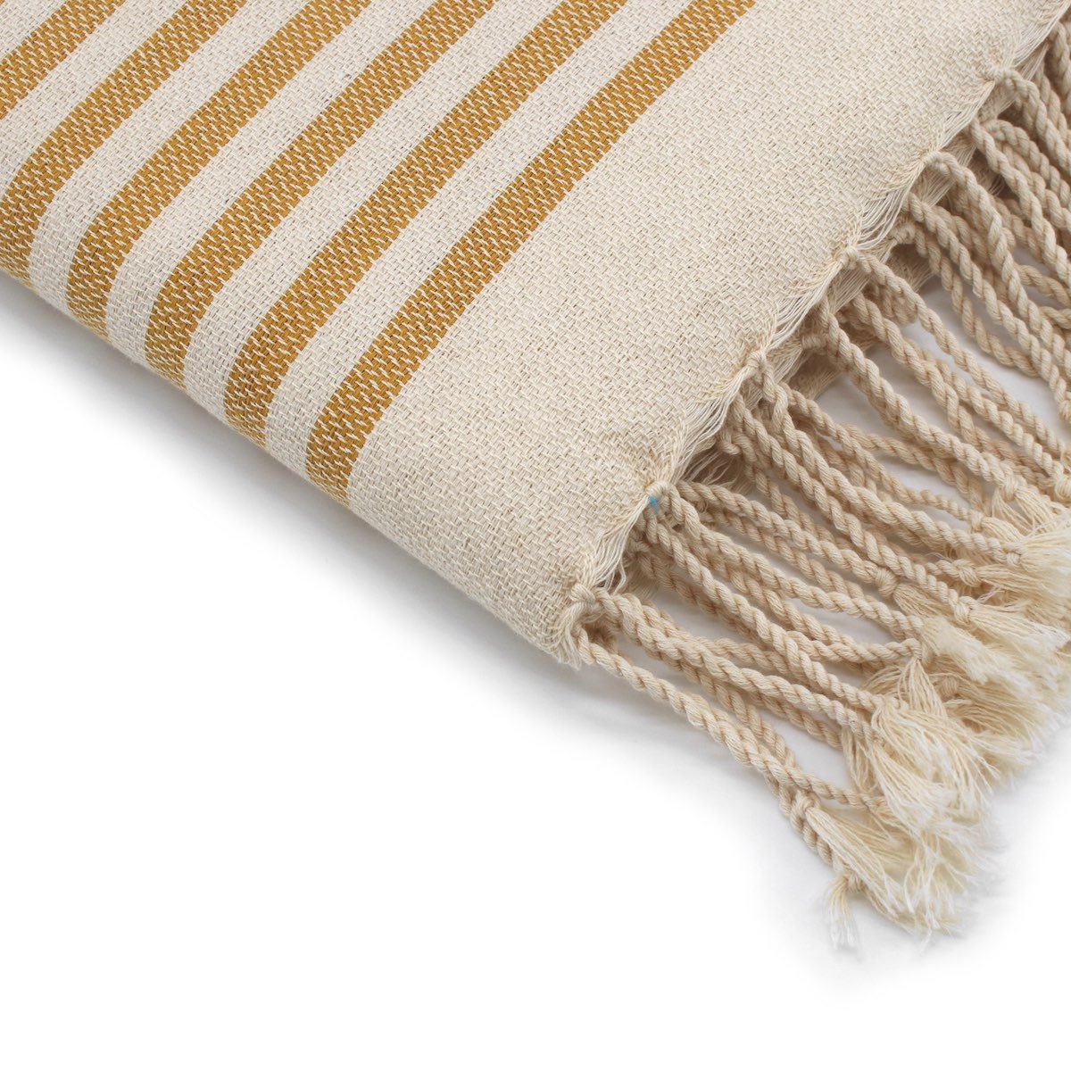 Lot de 2 foutas XXL coton HOSSEGOR jaune moutarde, FEBRONIE