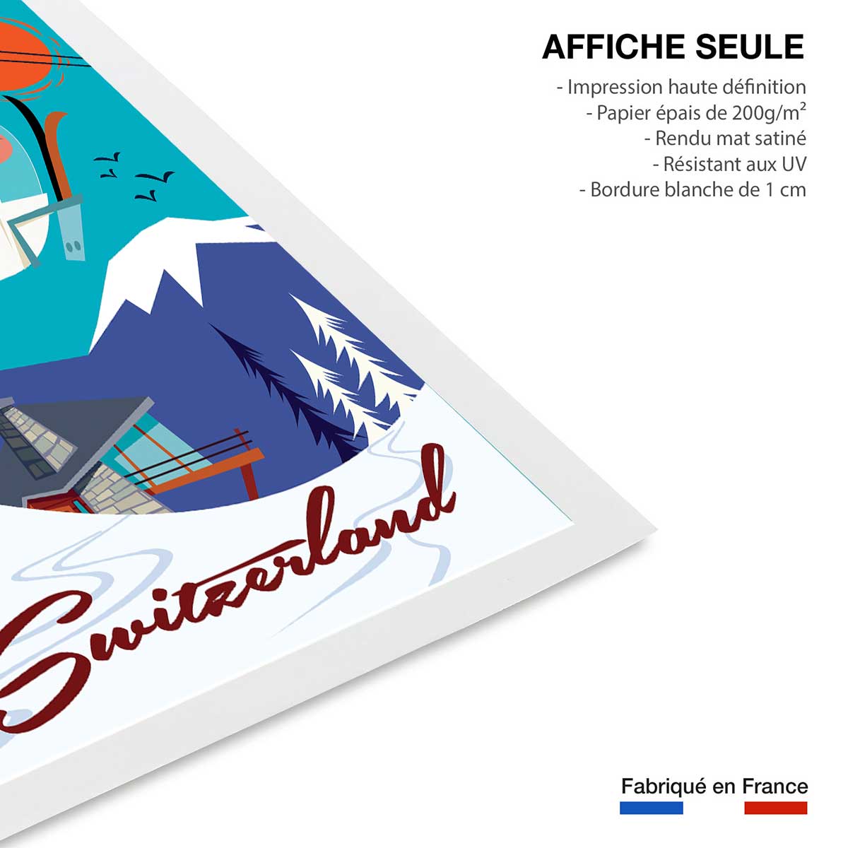 Affiche Voyage en Suisse affiche seule, HEXOA