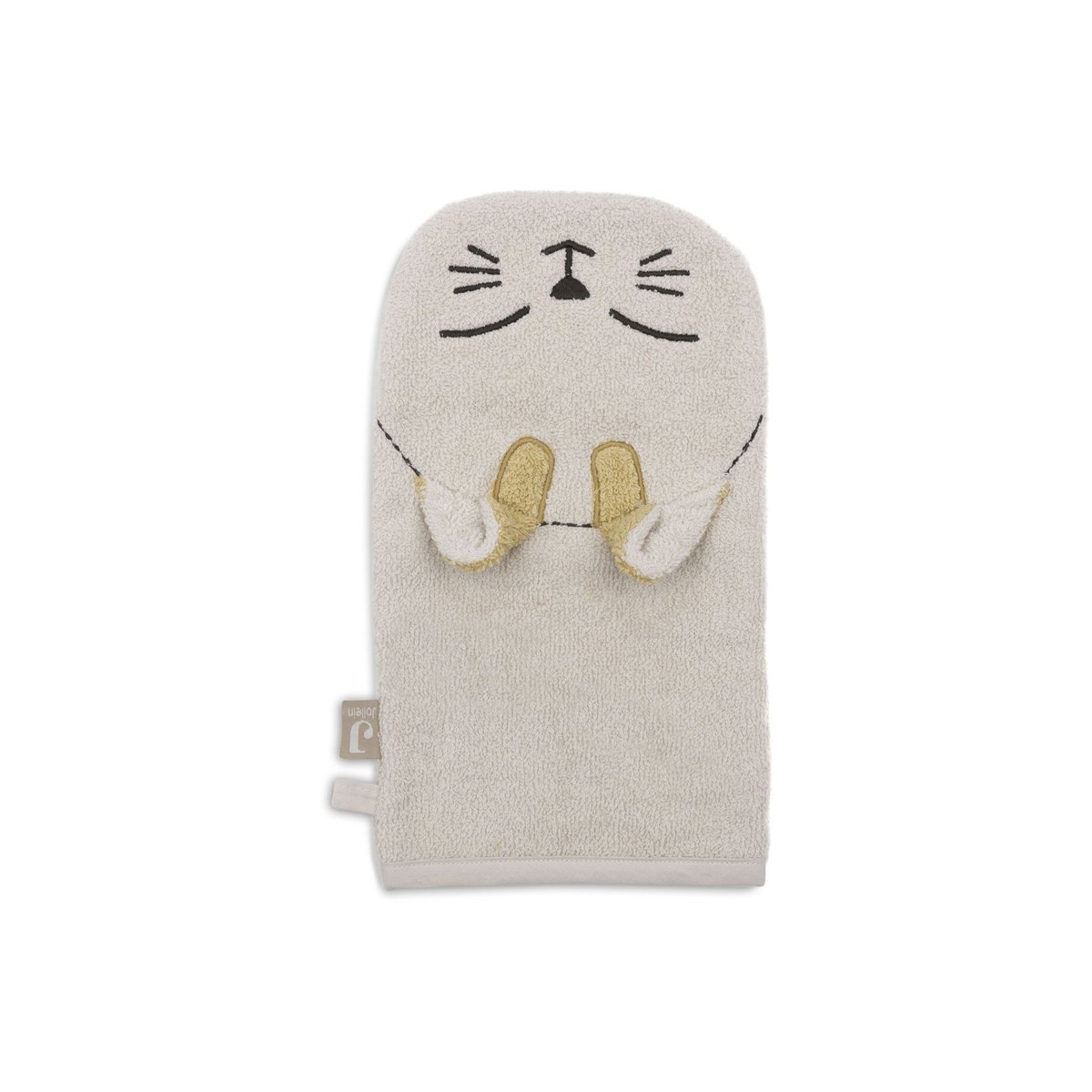 Gant de toilette éponge bébé Charlie beige, JOLLEIN