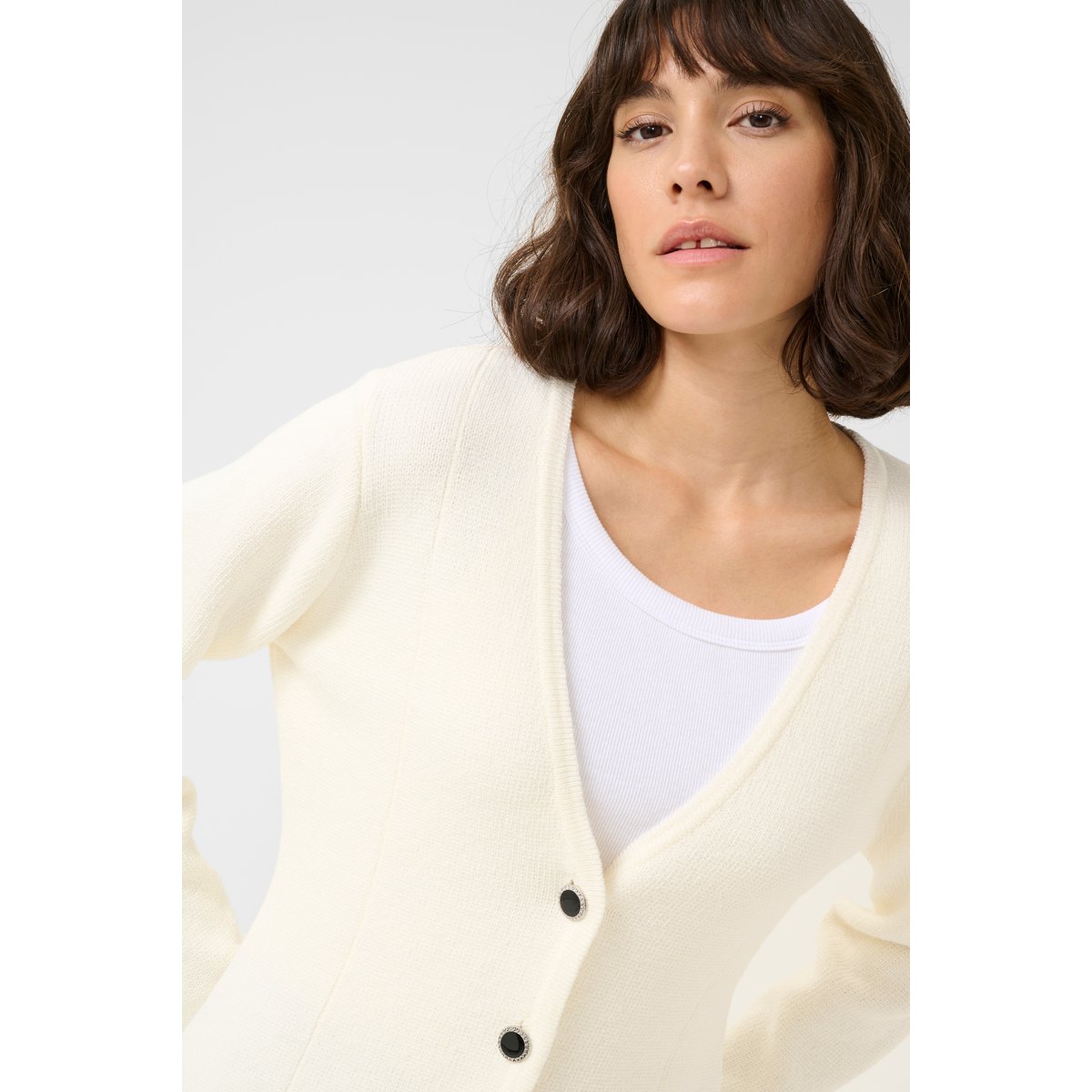 Knitted pullover blanc, KAFFE