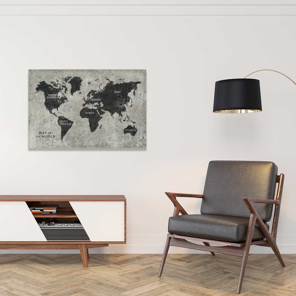 Tableau Carte du monde punky tableau alu dibond, HEXOA