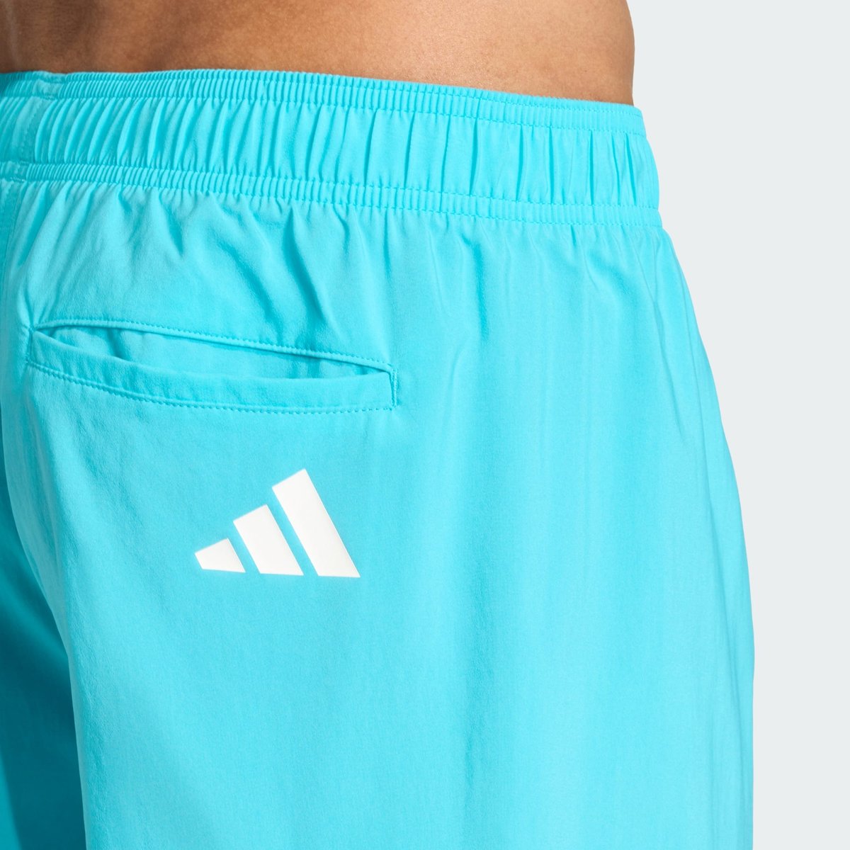Short De Bain 3 Bandes 20,3 Cm lucid cyan / white, ADIDAS SPORTSWEAR