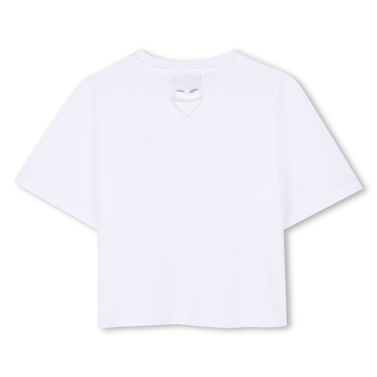 T-shirt en coton à manches courtes blanc, DKNY