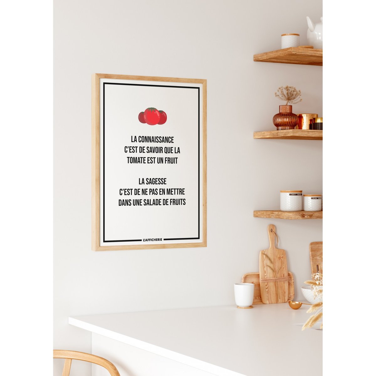 Affiche 'La connaissance...' blanc, L'AFFICHERIE