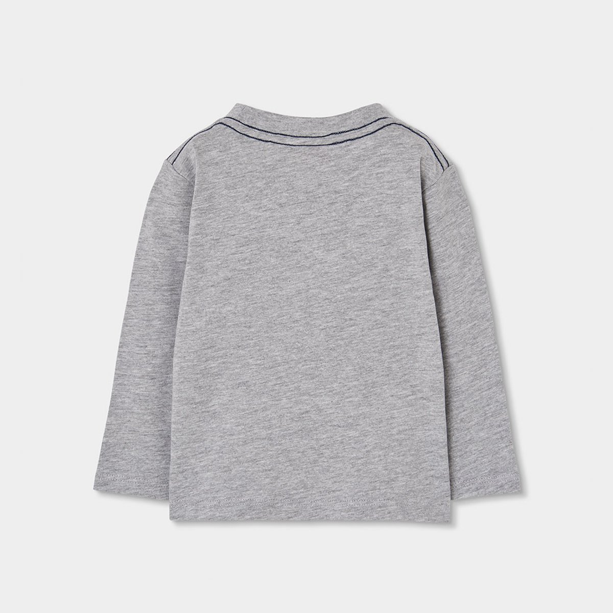 T-shirt maille garçon imprimé chien gris, BOBOLI