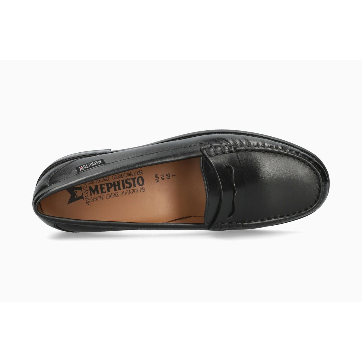 Mocassins en cuir NEDA noir p5147015, MEPHISTO