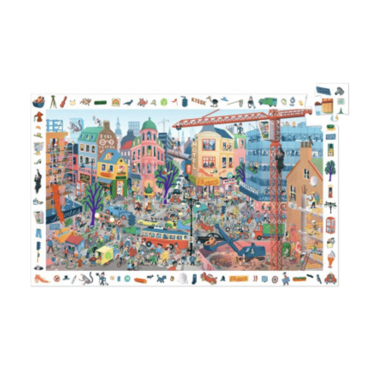 Puzzle d observation 200pcs - La ville couleur unique, DJECO