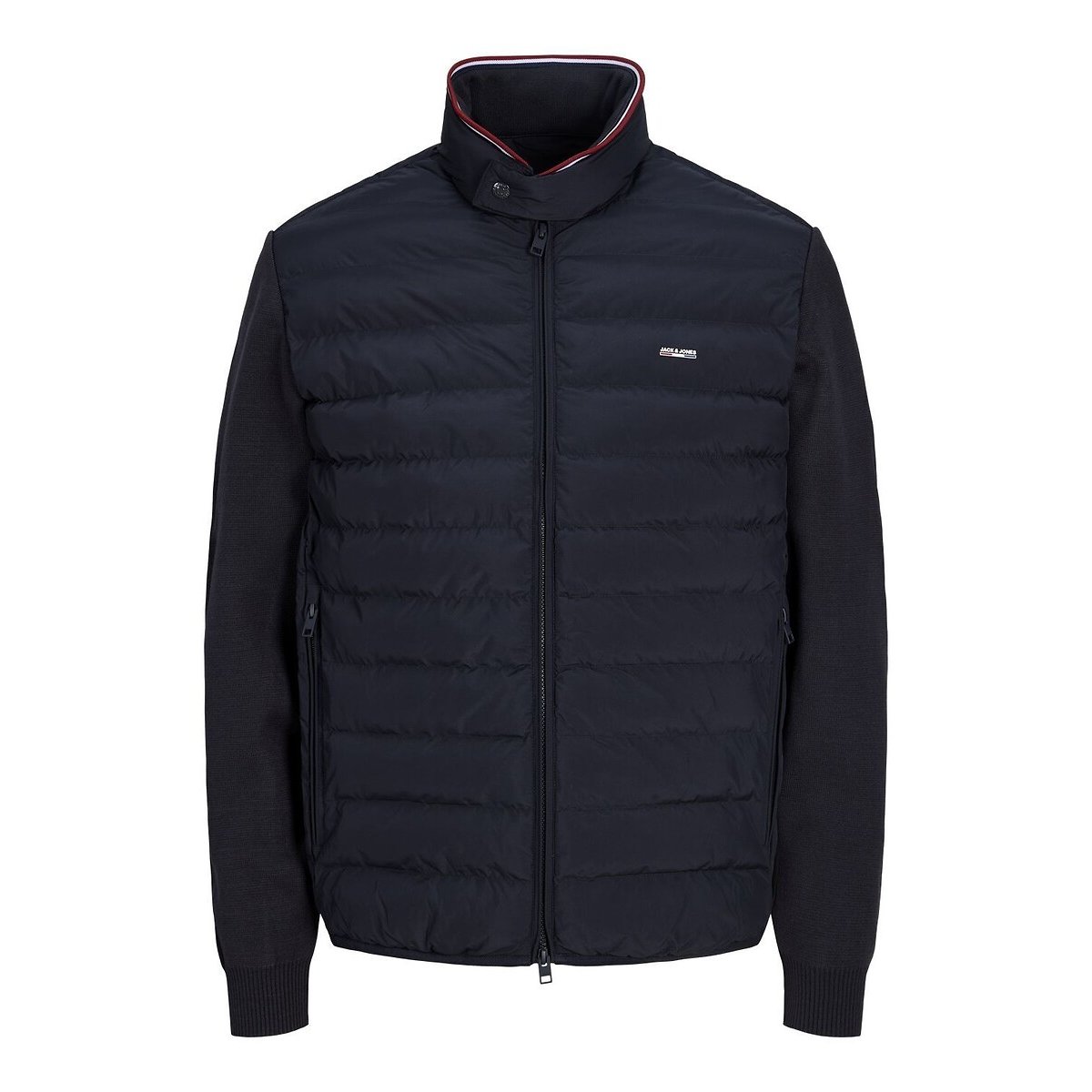 Chaqueta acolchada híbrida para entretiempo azul marino, JACK & JONES