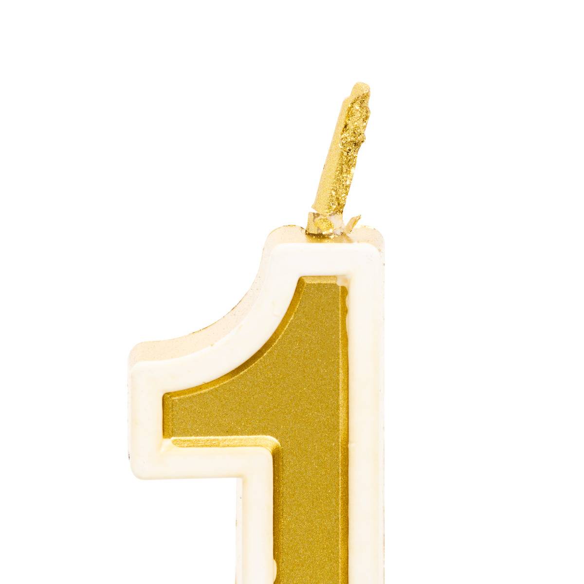 Bougie d'anniversaire Numéro 1 ANNIVERSAIRE doré, 5FIVE SIMPLY SMART