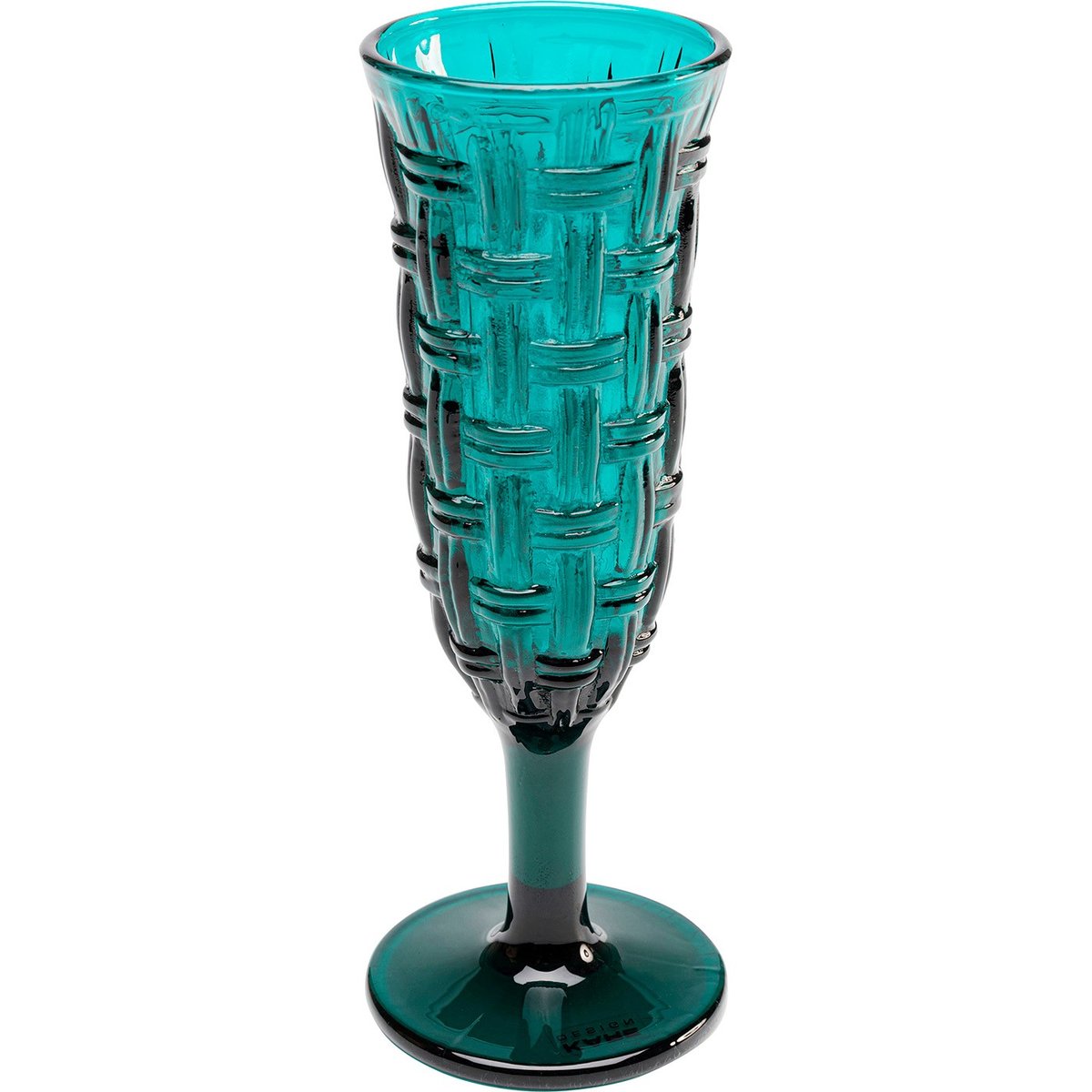 Lot de 6 flûtes à champagne, TISSUE bleu, KARE DESIGN