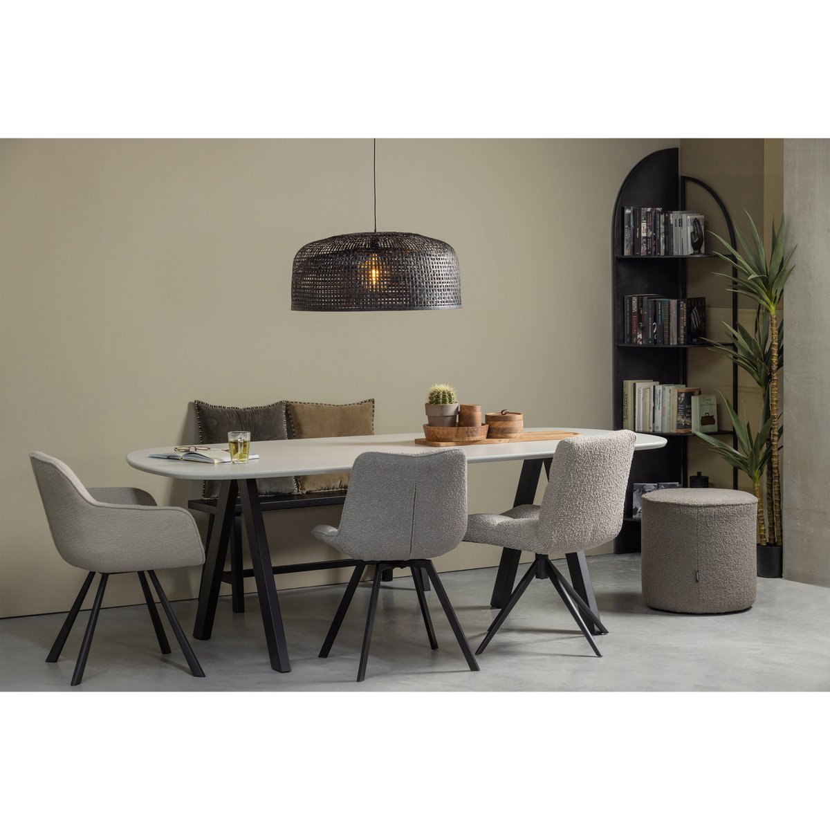 Banc en bois L110cm- IMME noir, WOOOD