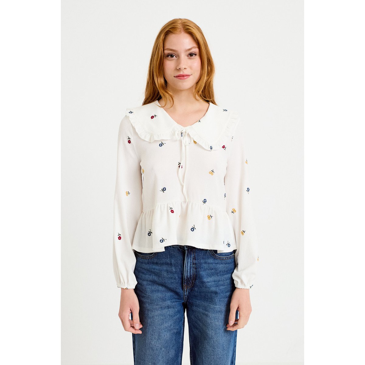 Blouse droite manches longues multicolore, CACHE CACHE