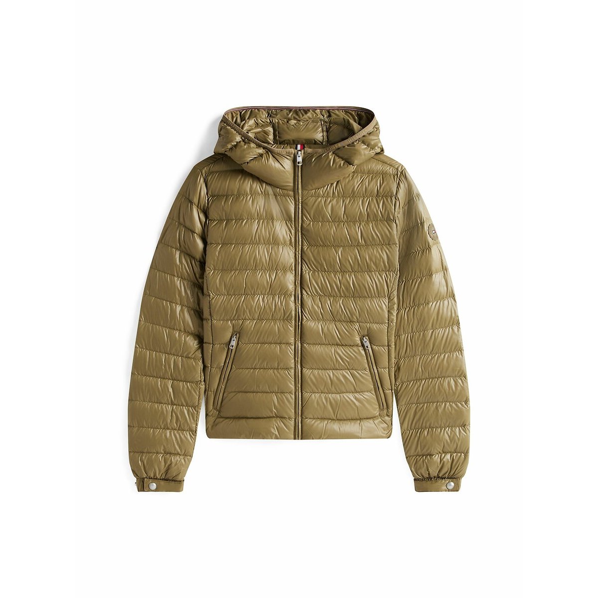 Doudoune à capuche, manches longues kaki, TOMMY HILFIGER