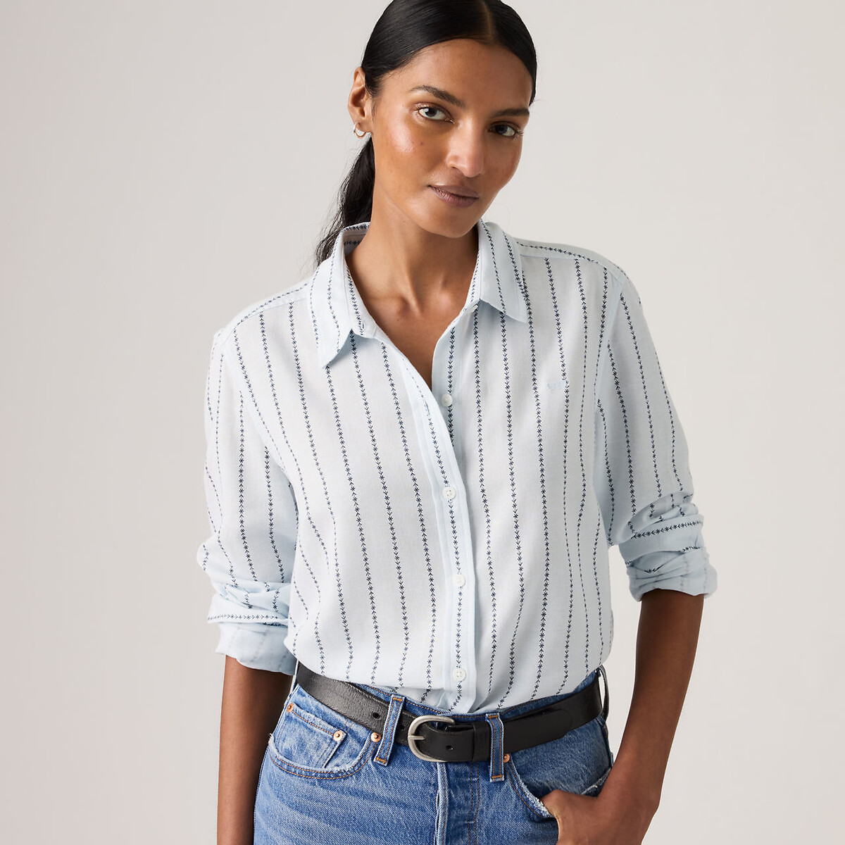 Chemise manches longues The Classic BW rayé bleu, LEVI'S