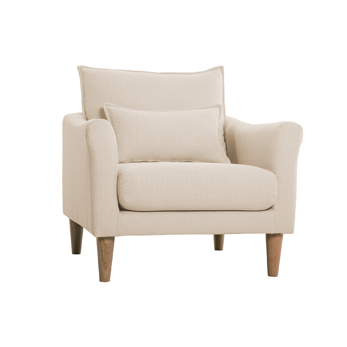 Fauteuil scandinave KATE beige, MILIBOO