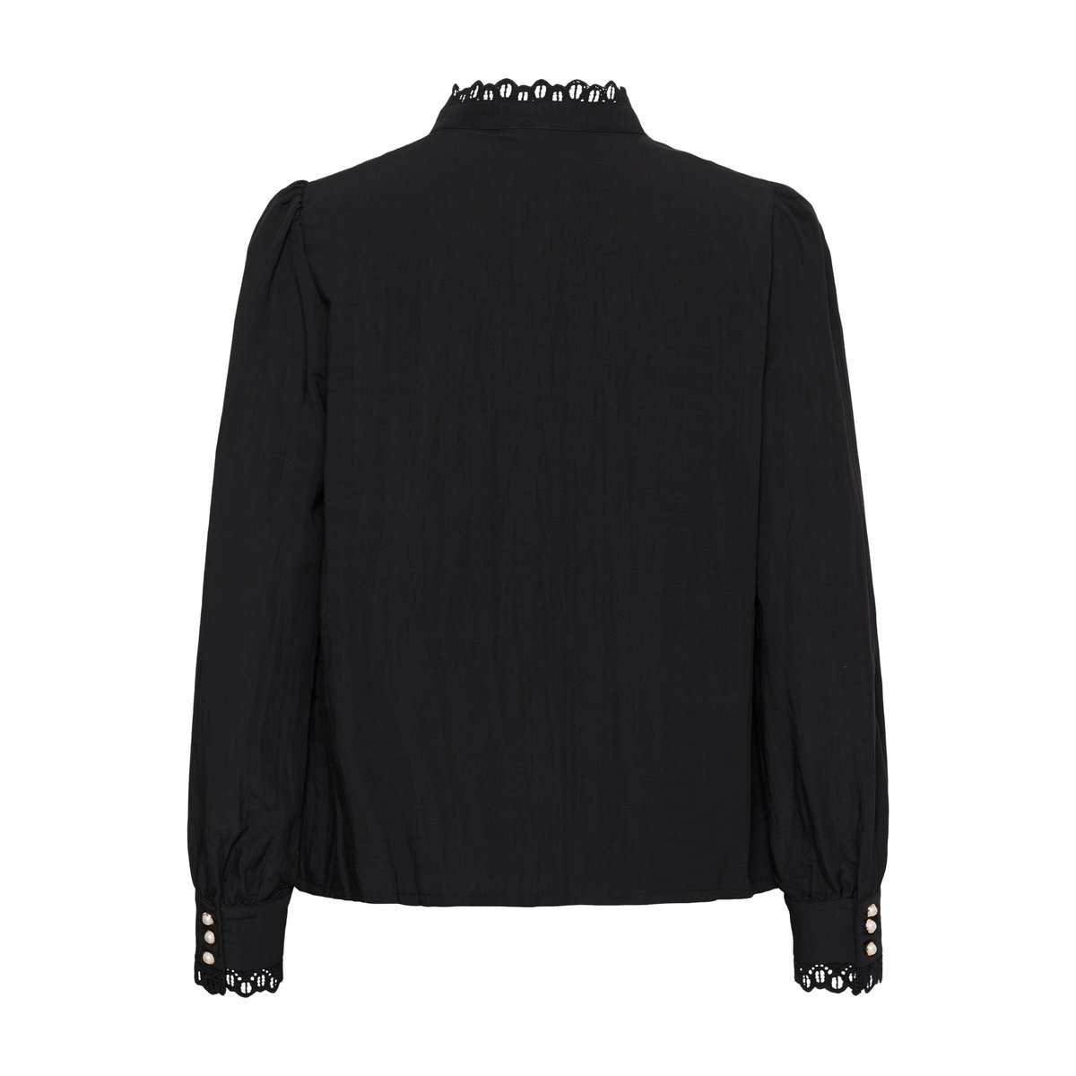 Long sleeved shirt noir pitch black, CREAM