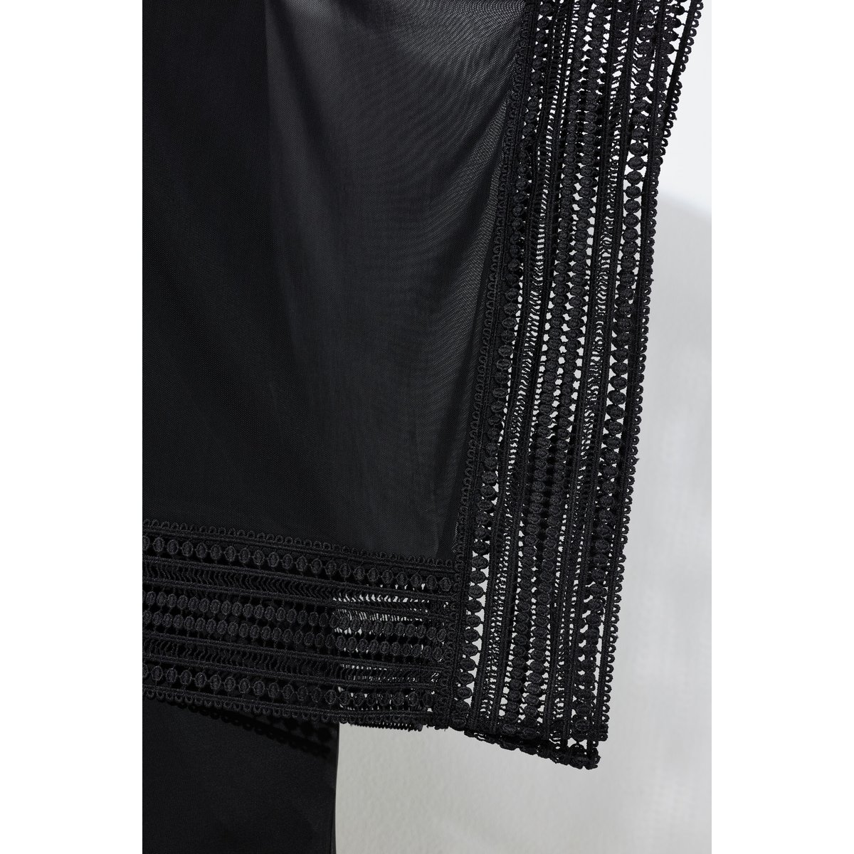 Chemisier oversize en tulle noir, ULLA POPKEN